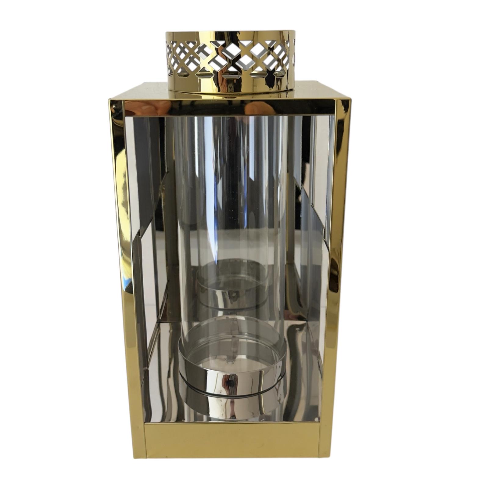 Znicz Latarenka Metalowa LN 2540 Złoto