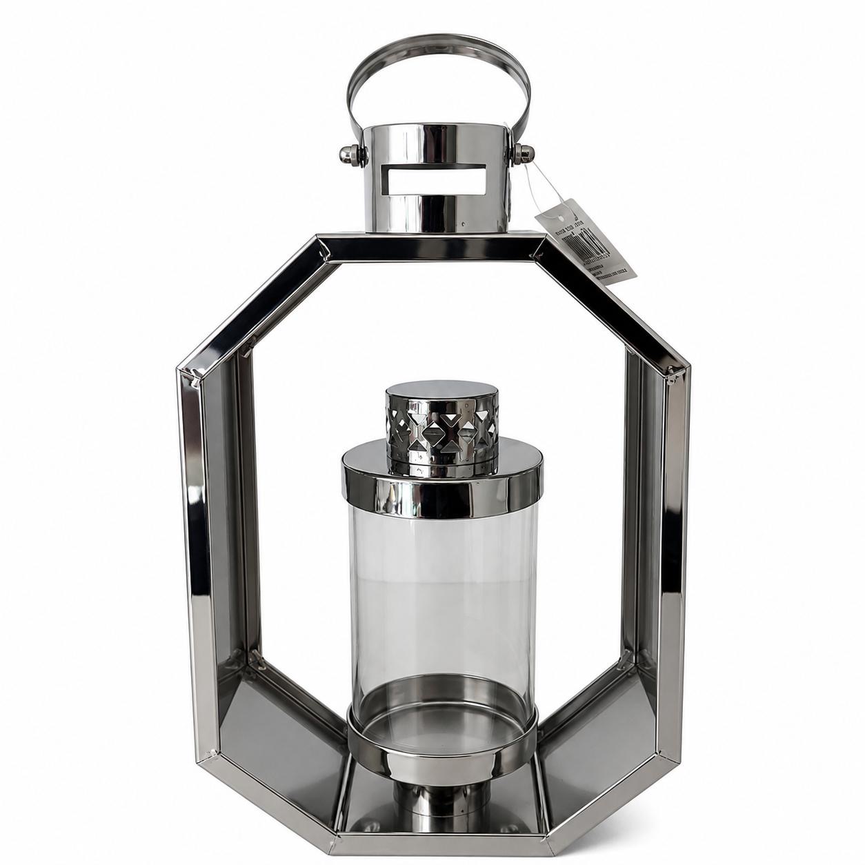 Znicz Latarnia Metal BK 5012 Srebro