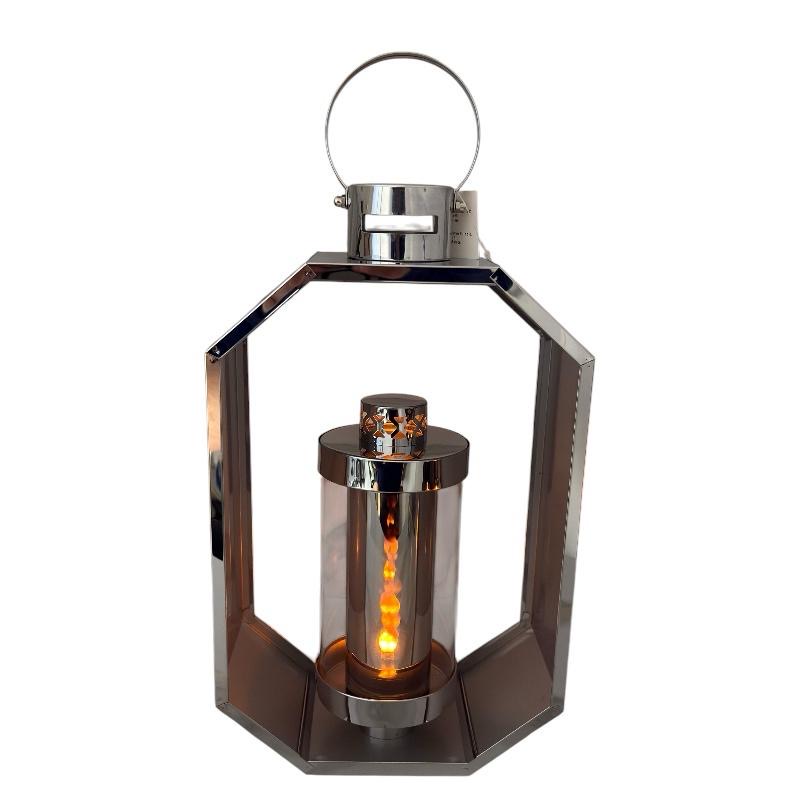 Znicz Latarnia Metal BK 5013 Srebro